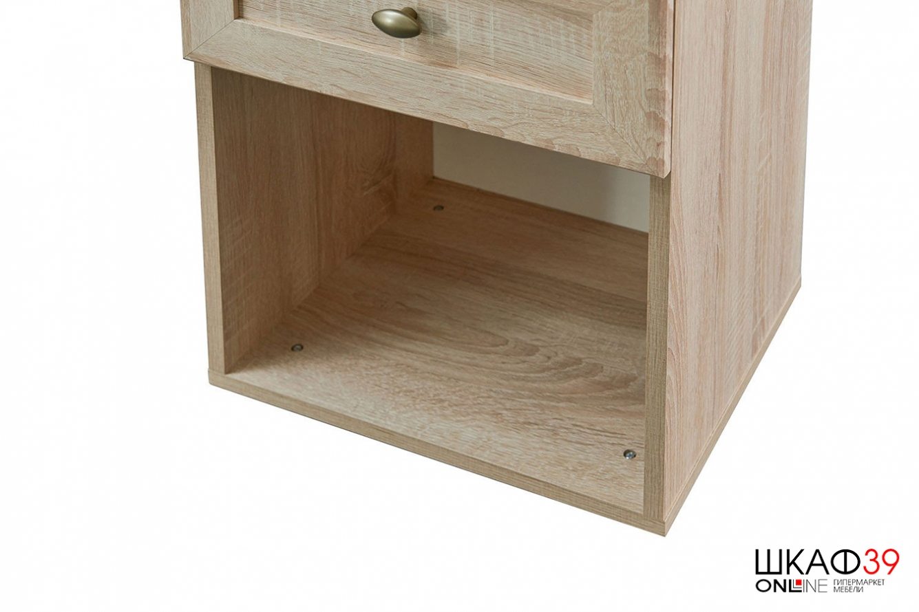 Тумба прикроватная с ящиком Sherlock 64, дуб сонома