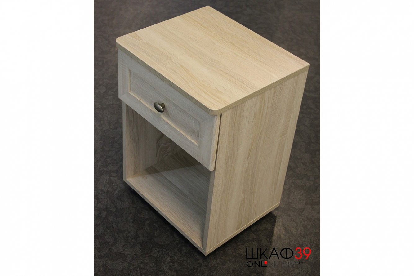 Тумба прикроватная с ящиком Sherlock 64, дуб сонома