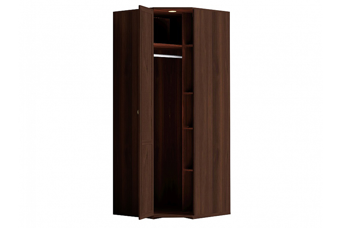 Шкаф угловой с зеркалом Sherlock 10, орех