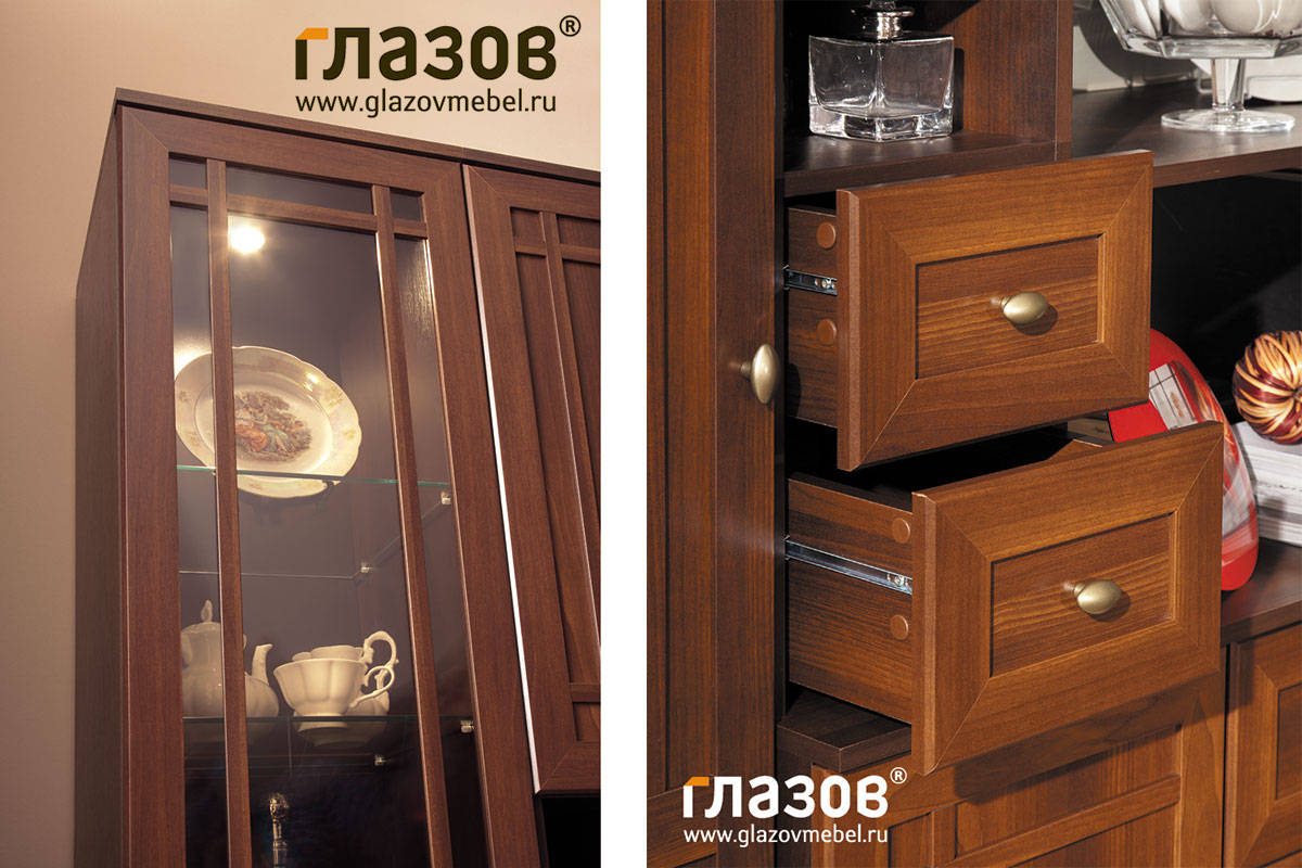 Шкаф для посуды Sherlock 13 левый, орех