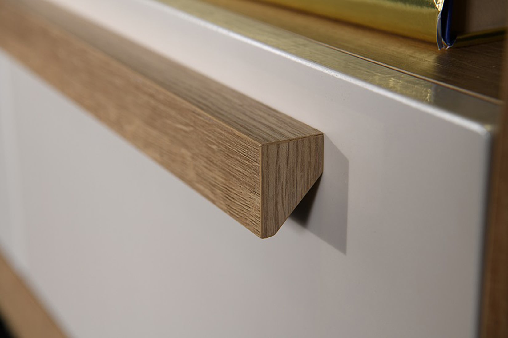 Бостон Стенка 1 Дуб Ривьера/Жемчуг глянец