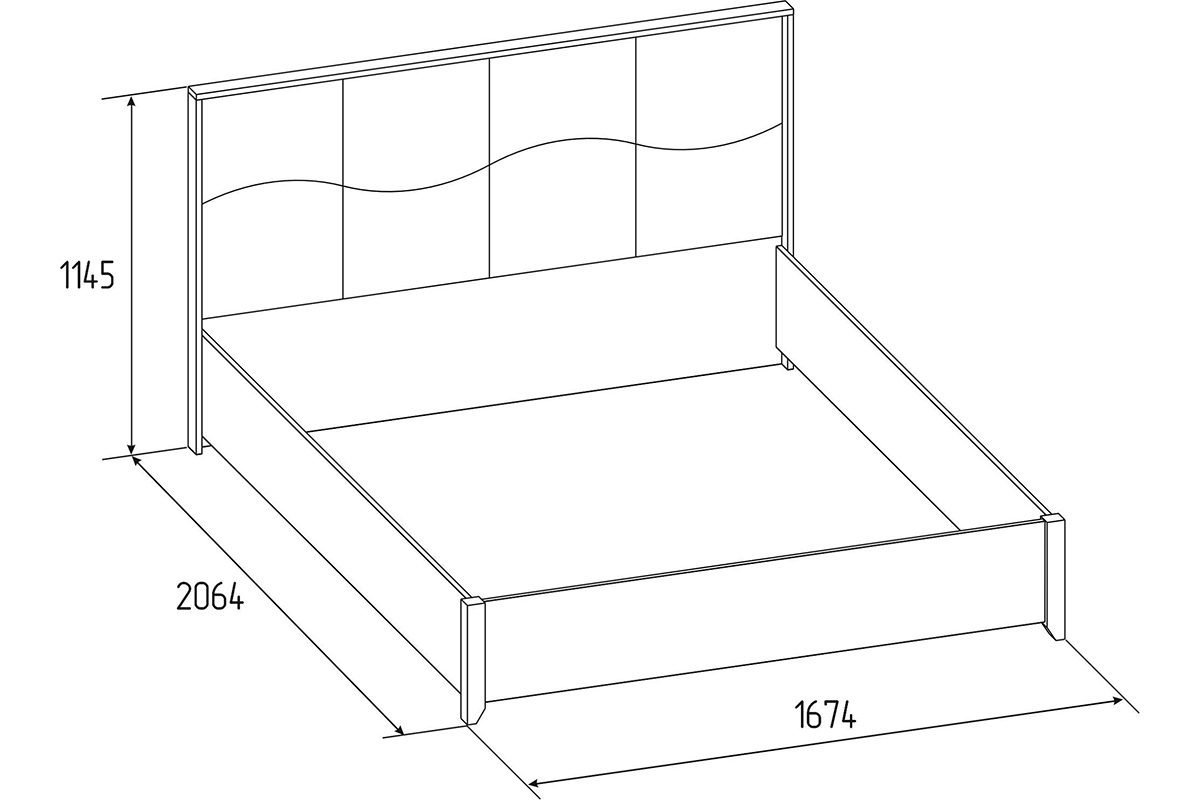 Кровать без основания Brownie 307 160х200