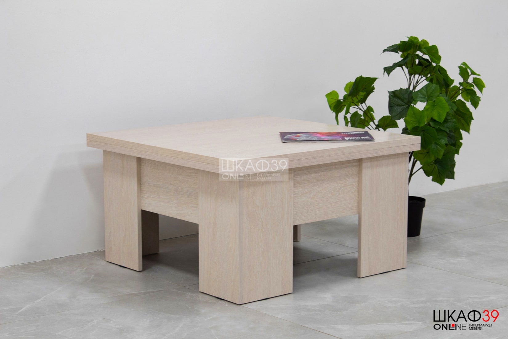 Стол кухонный трансформер, дуб атланта