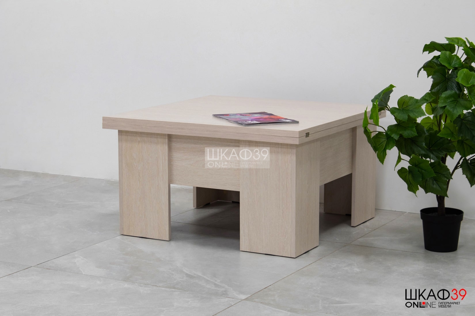 Стол кухонный трансформер, дуб атланта