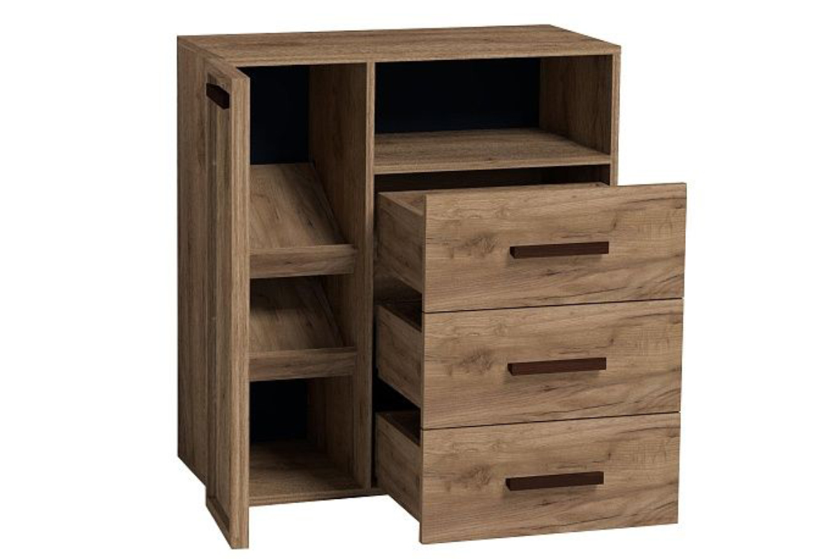 Тумба для обуви высокая Nature 89, дуб табачный