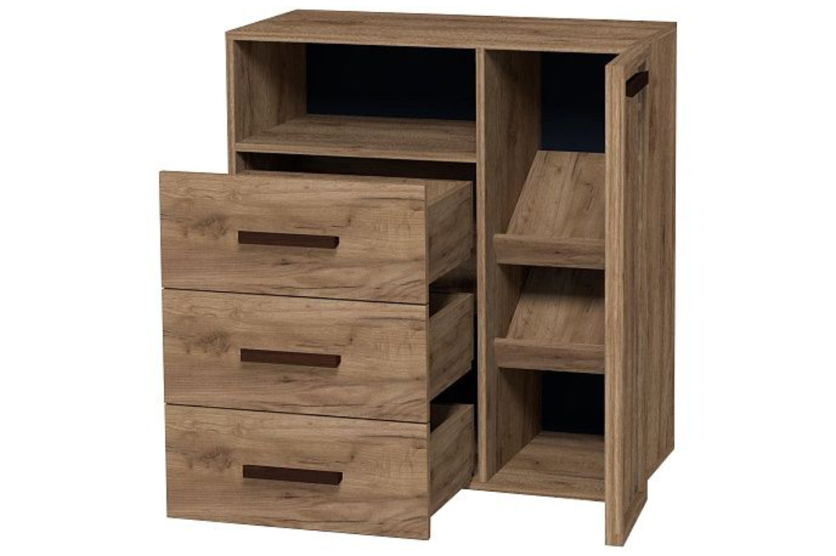 Тумба для обуви высокая Nature 89, дуб табачный