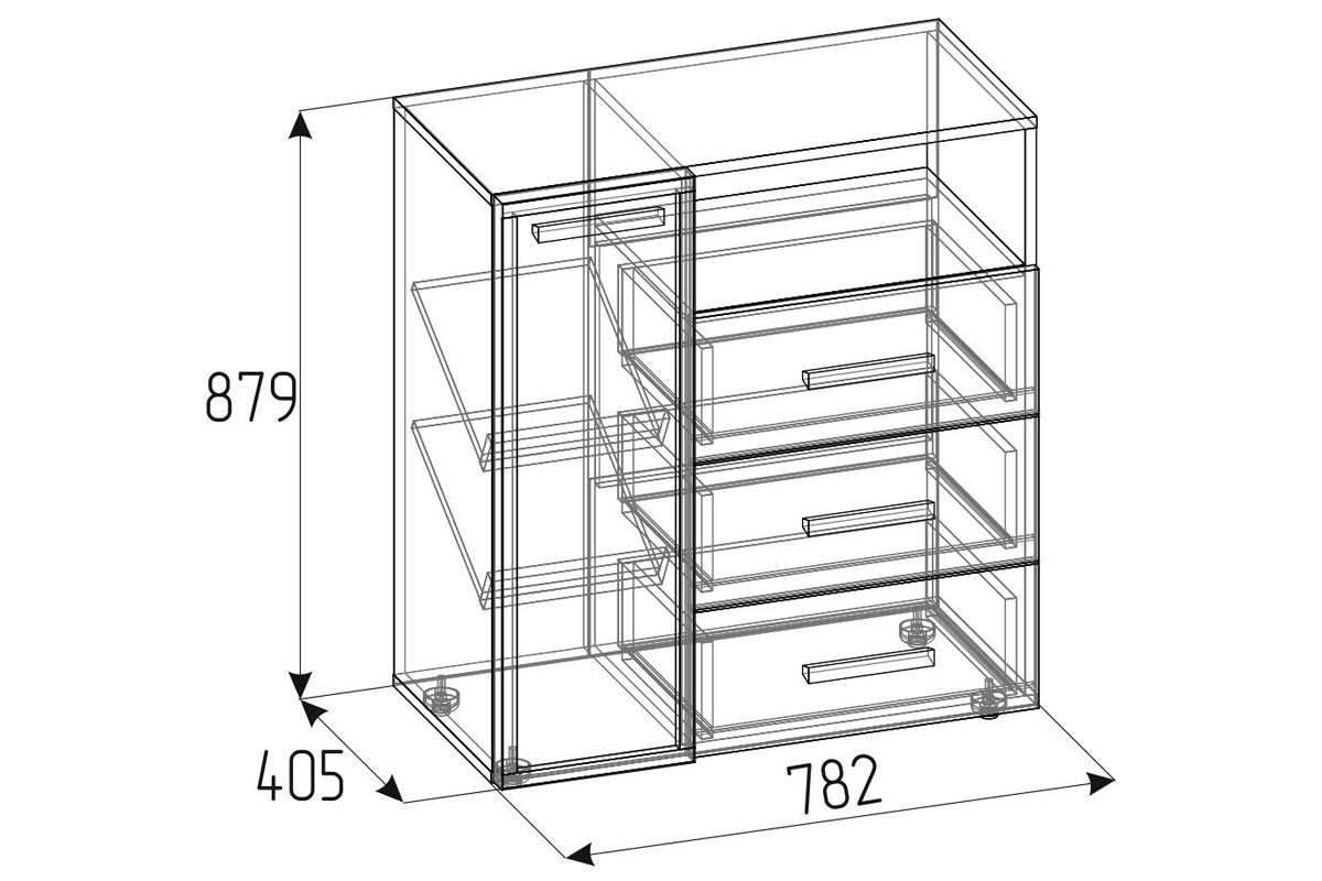 Тумба для обуви высокая Nature 89, дуб табачный