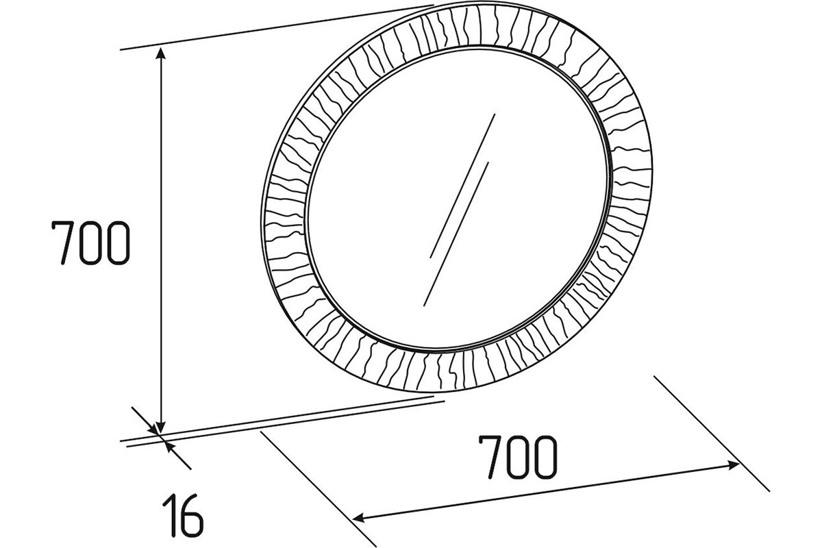 Зеркало навесное Brownie 59