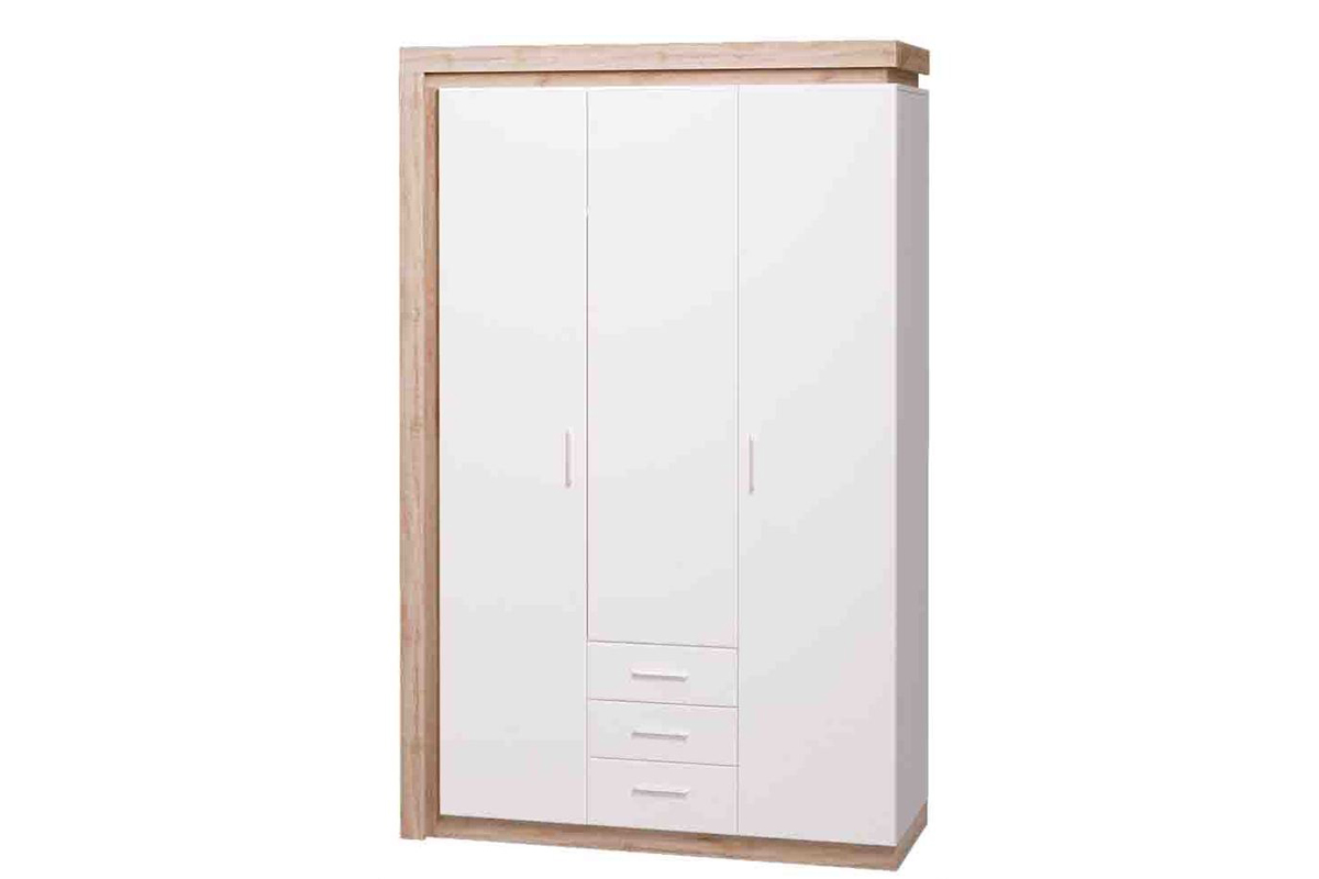 15 Шкаф 3-х дверный (3 ящика) Люмен