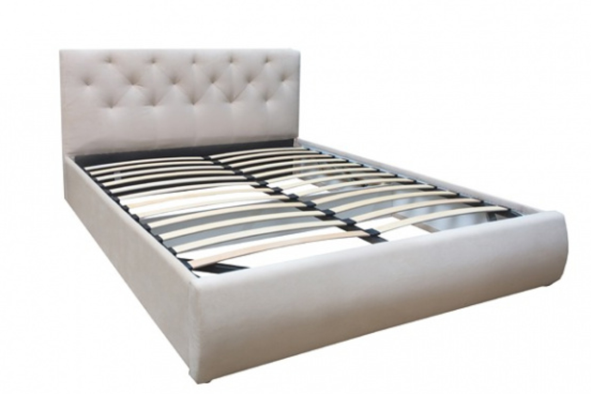 Интерьерная Кровать 1600х2000 с ортопед. основанием Ткань венус латте