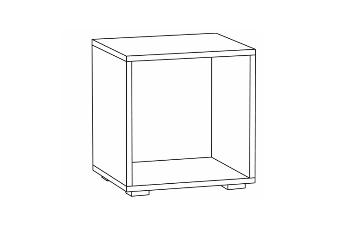 Альба Тумба Дуб крафт золотой/белый премиум