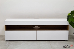 Альба Тумба ТВ дуб крафт золотой/белый премиум