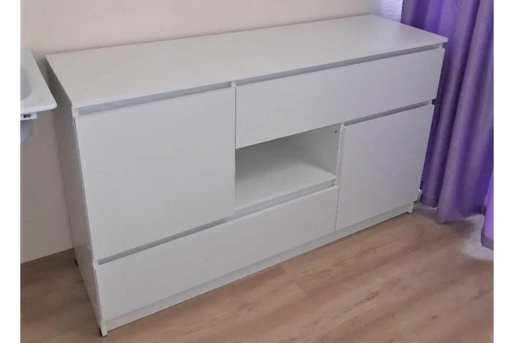 Сура 1400 Комод (2 ящ. 2 ств) Белый