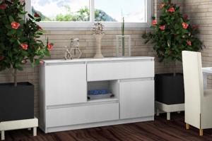 Сура 1400 Комод (2 ящ. 2 ств) Белый