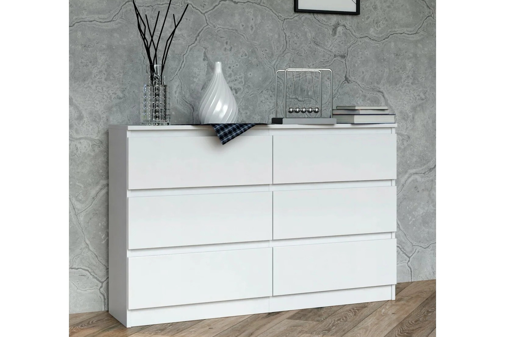 Сура 1204 Комод 6-ящ  Белый