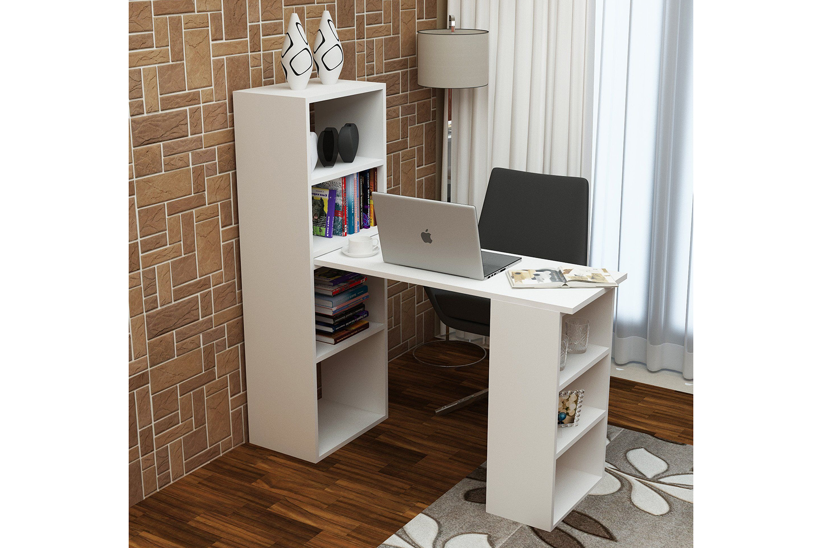 Успех-2 Стол письменный Белый