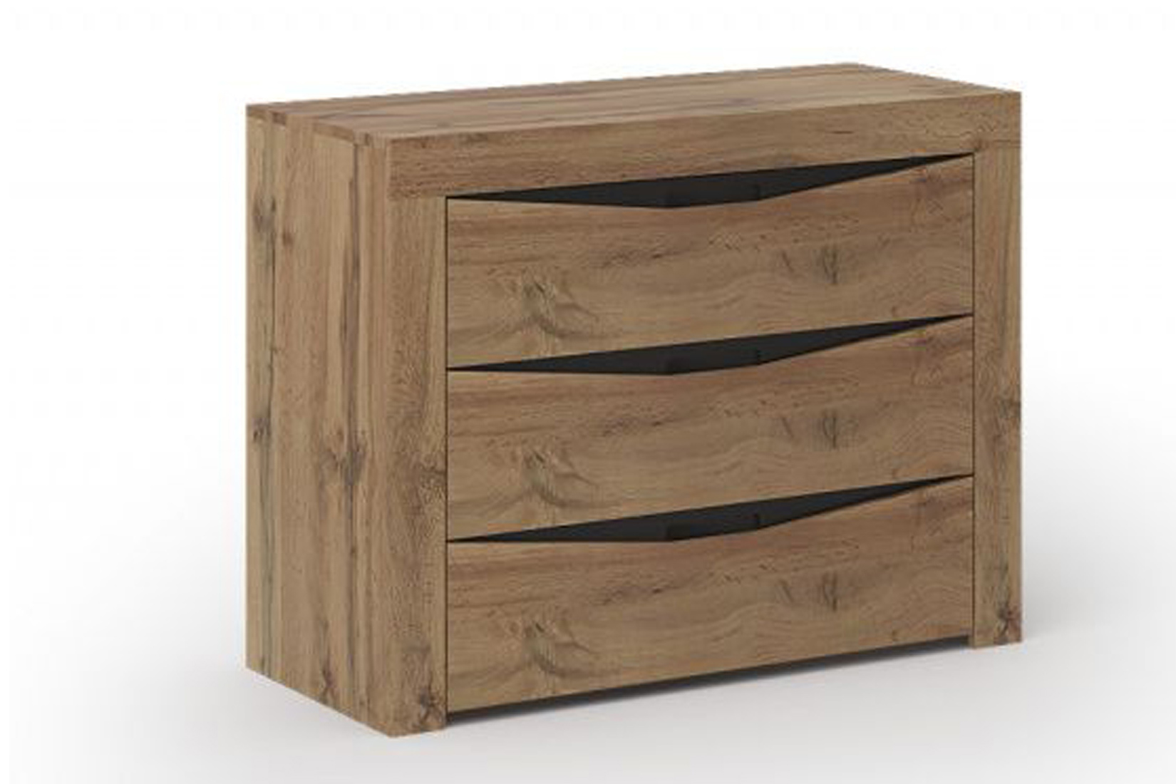 Паола КМ 701 Комод 3 ящика Дуб крафт золотой