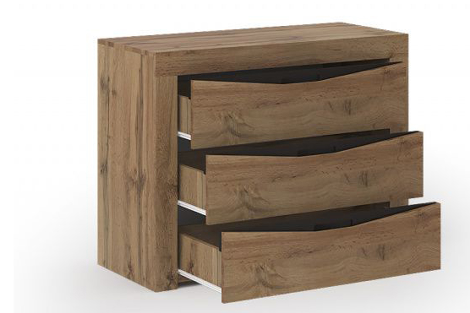 Паола КМ 701 Комод 3 ящика Дуб крафт золотой