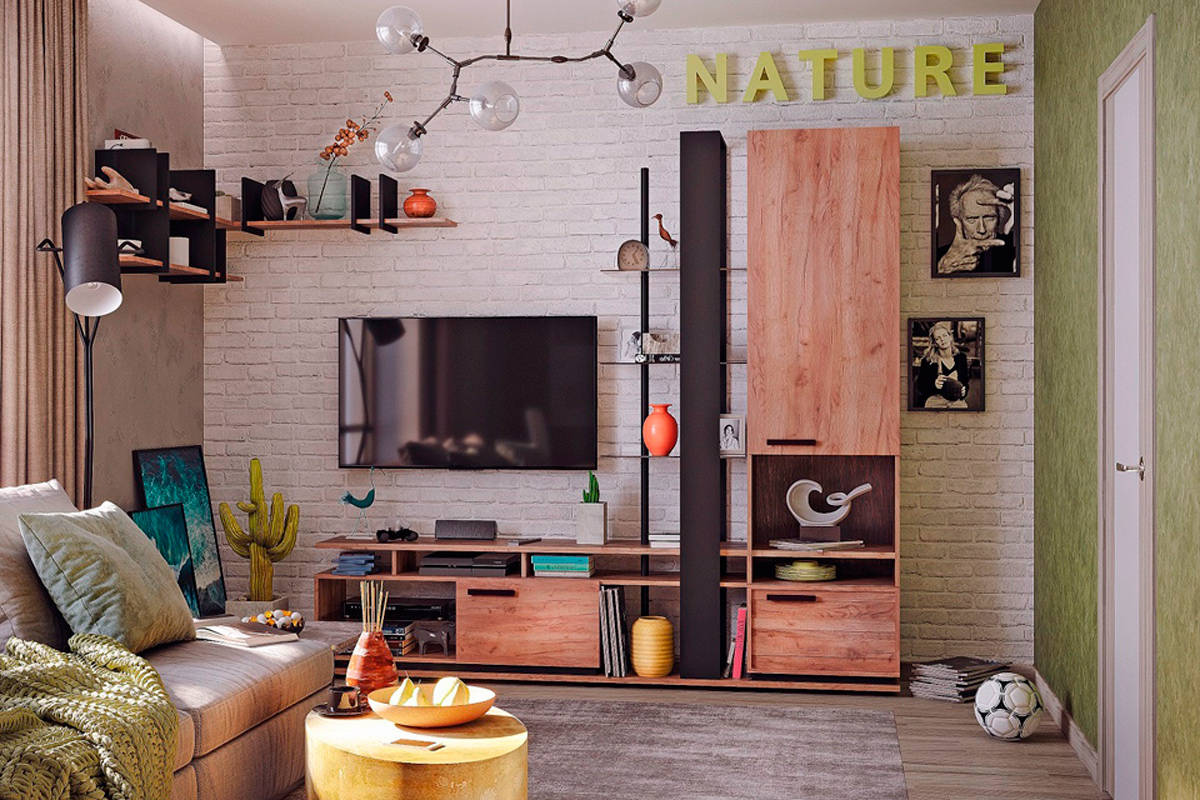 Шкаф МЦН Nature 1, дуб табачный