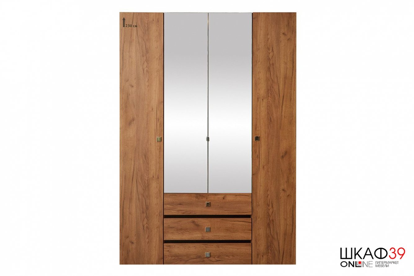 Шкаф для одежды и белья Neo 555, дуб табачный