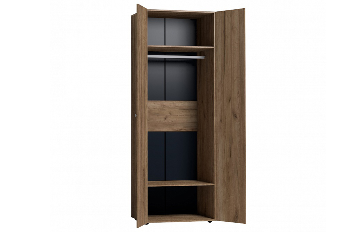 Шкаф для одежды с зеркалами Neo 54, дуб табачный