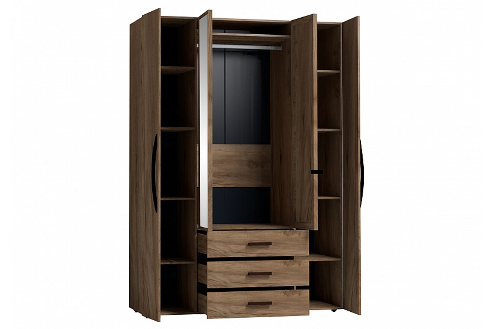 Шкаф для одежды и белья Nature 555, дуб табачный