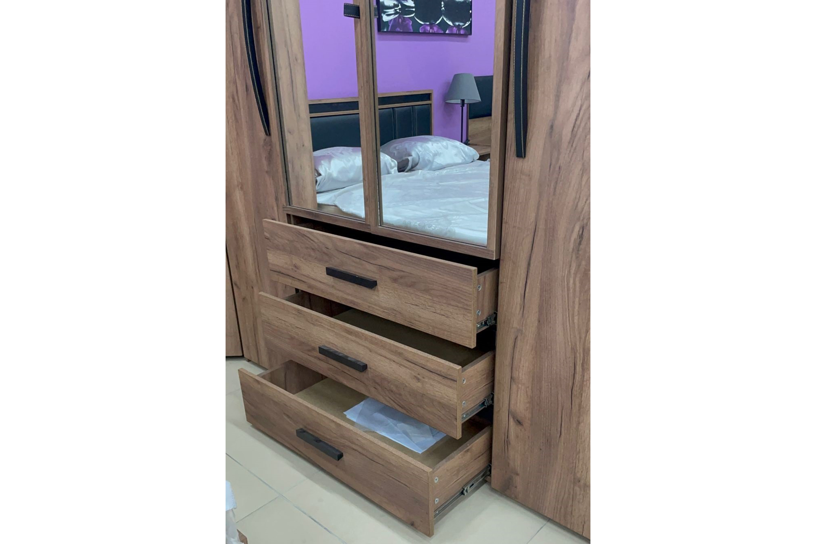 Шкаф для одежды и белья Nature 555, дуб табачный