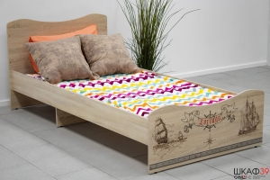 Квест (05) кровать на 900 (комплектация 2) дуб сонома светлый