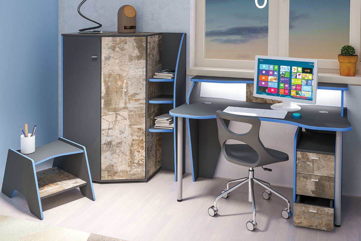 Индиго молодежная спальня