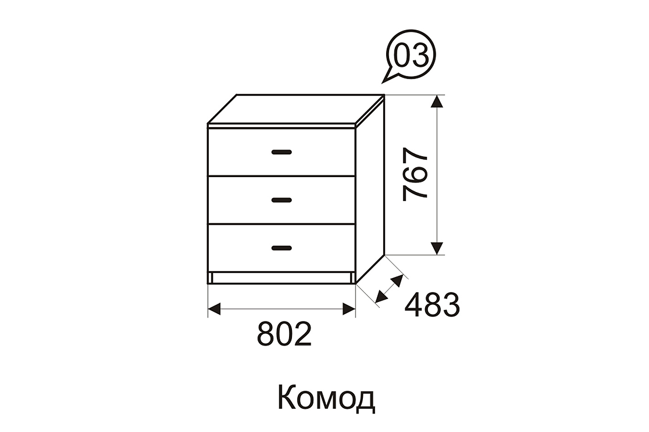 Комод в детскую Квест 03