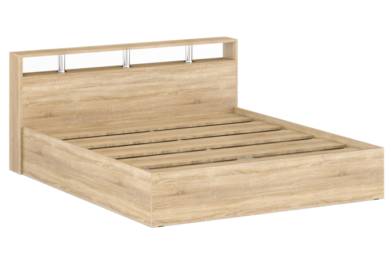 Камелия Кровать 180 с ДСП настилом Дуб сонома