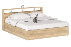 Камелия Кровать 180 с ДСП настилом Дуб сонома