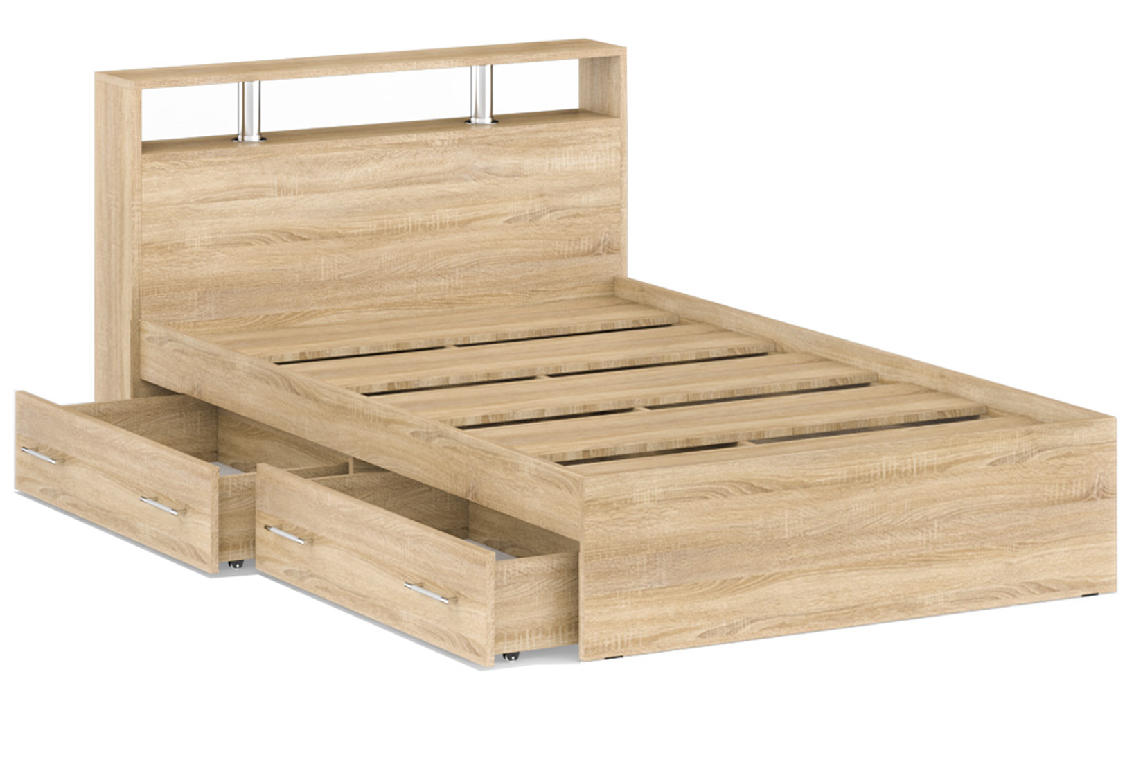 Камелия Кровать 120 с ящиками Дуб сонома