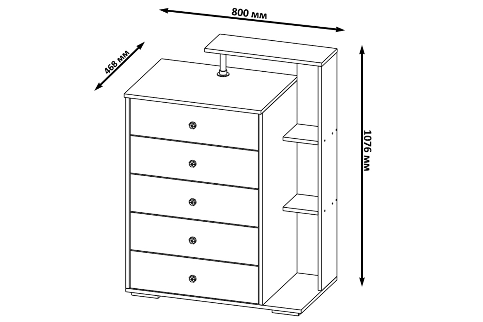 Камелия Комод Дуб сонома