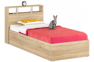 Камелия Кровать 90 без ящиков Дуб сонома