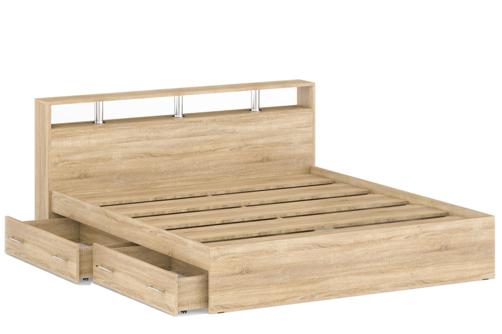 Камелия Кровать 180 с ящиками Дуб сонома