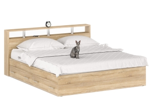 Камелия Кровать 180 с ящиками Дуб сонома