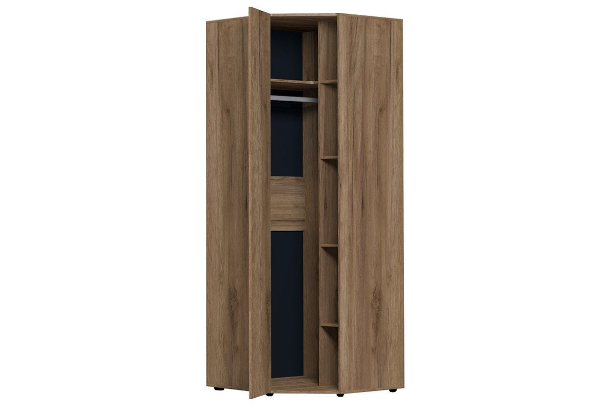 Шкаф угловой для одежды Neo 156, дуб табачный