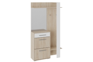 Нуар тип 1 Вешалка комбинированная  Дуб сонома/Белый ясень