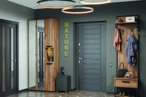 Nature Прихожая Комплект 6 Дуб табачный/Крафт черный