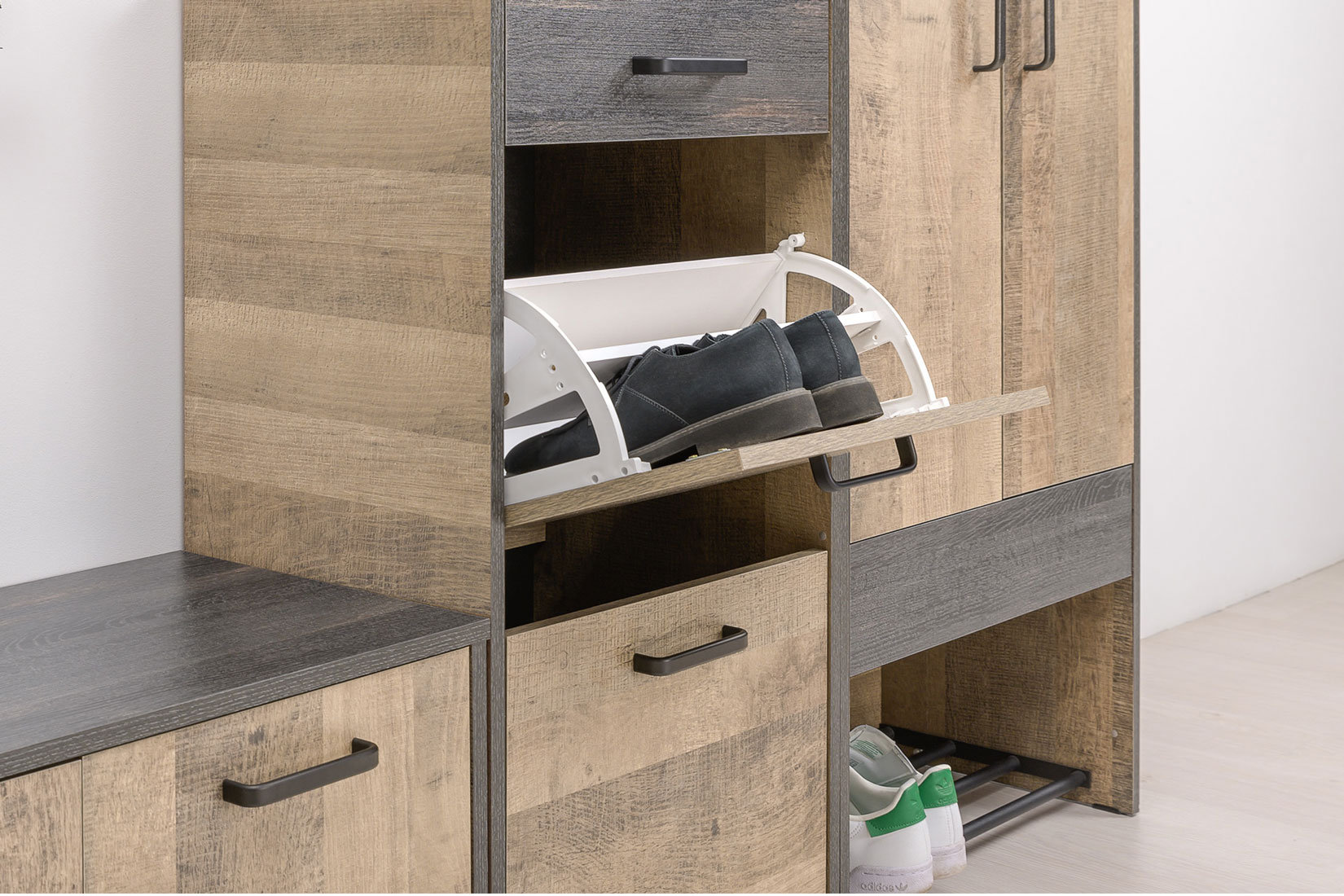 Трувор Тумба для обуви 13.241.01 Дуб Гранж Песочный/Интра