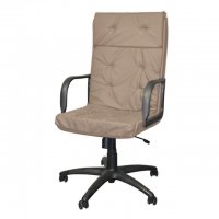 Маклер 1П Кресло компьютерное (экокожа) бежевый