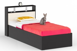 Камелия Кровать 90 без ящиков Венге/Дуб лоредо