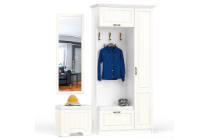 Ливерпуль № 1 Прихожая Ясень ваниль/белый