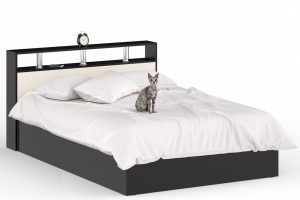 Камелия Кровать 140 без ящиков Венге/Дуб лоредо