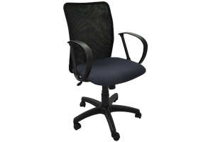 Капри JP 15-2 Кресло с сетчатой спинкой ткань Чёрный