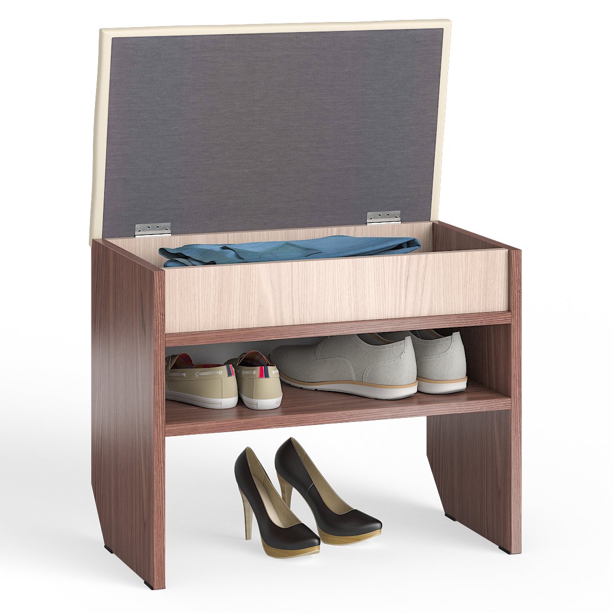 Тумба для обуви С-МД-ТО-09 ясень шимо светлый/темный