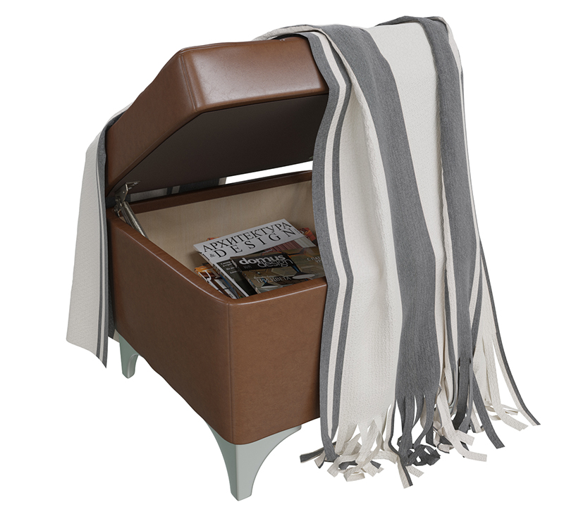 Жозефина-2 Пуф с нишей (экокожа) коричневый