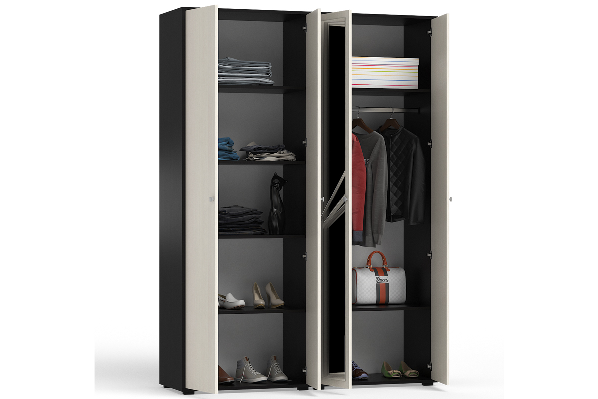 Камелия Шкаф 4-дв. Венге/Дуб лоредо