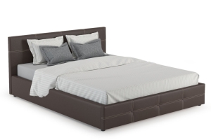 Синди Кровать интерьерная без основания 160х200  Марика 468 шоколад